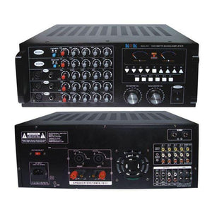 KOKaudio MXA-202 1000 Watt Karaoke Mixing Amplifier front and back