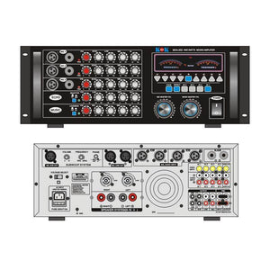 KOKaudio MXA-303 1600 Watt Karaoke Mixing Amplifier front and back