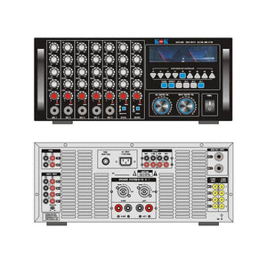 KOKaudio MXA-505 2500 Watt Pro Mixing Amplifier front and back